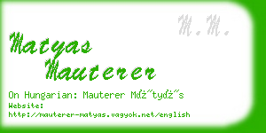 matyas mauterer business card